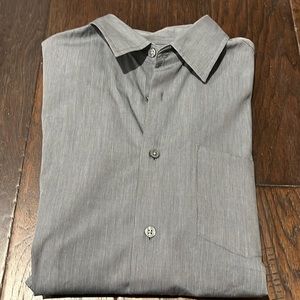 John Varvatos long sleeve grey button down.